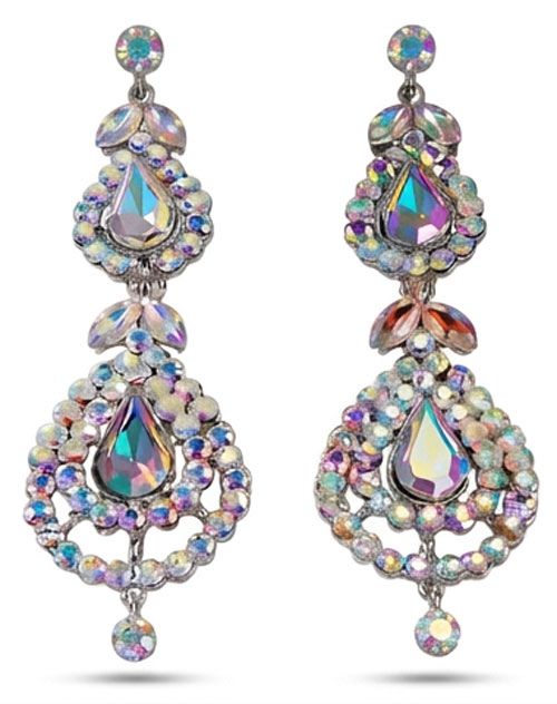 Sparkling Colorful Crystal Drop Earrings Sparkling Colorful Crystal Drop Earrings