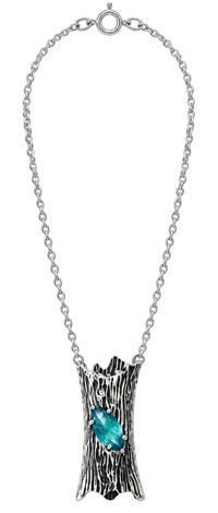 Woodland Blue Topaz Sterling Silver Necklace Woodland Blue Topaz Sterling Silver Necklace