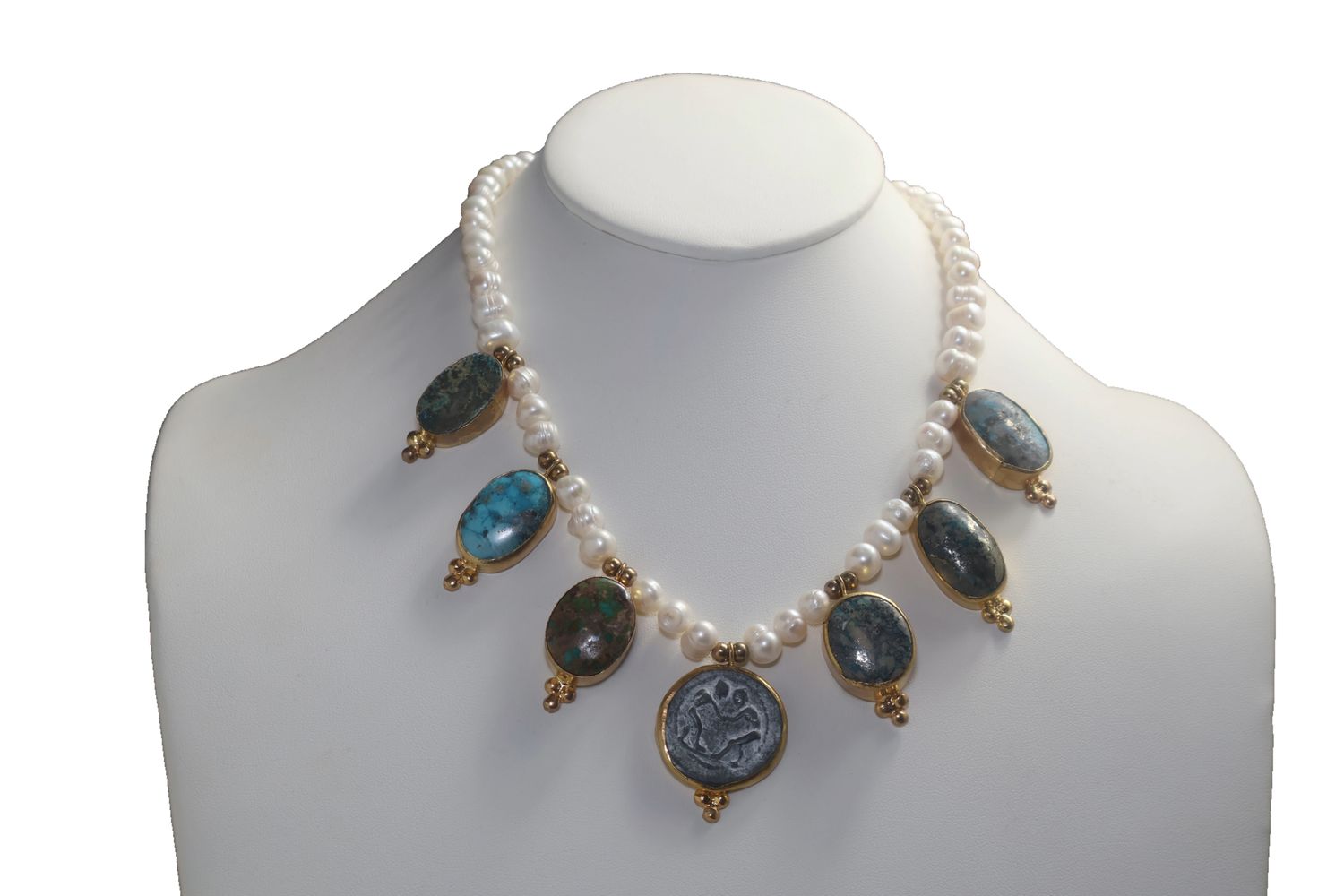 Turquoise & Pearl Heritage Necklace Turquoise & Pearl Heritage Necklace