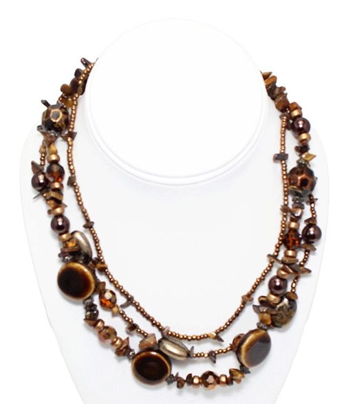 Mixed Beaded Layered Necklace Mixed Beaded Layered Necklace