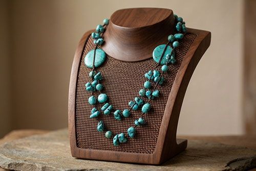 Faux Turquoise Lariat Necklace Faux Turquoise Lariat Necklace