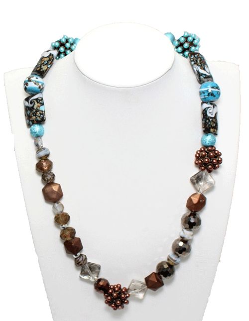 Sparkling Beads & Crystals Beaded Necklace Sparkling Beads & Crystals Beaded Necklace