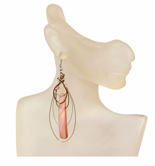 Silver & Gold Tone Lucite Drop Earrings Silver & Gold Tone Lucite Drop Earrings
