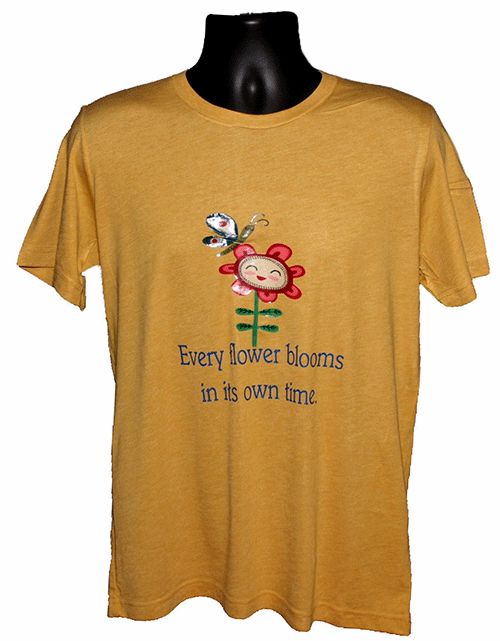 Every Flower Blooms in Its Own Time Graphic Tee Every Flower Blooms in Its Own Time Graphic Tee