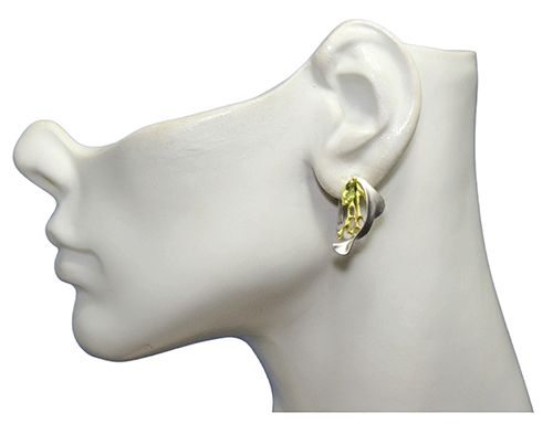 Peridot Leaf 18K Gold-Plated Sterling Silver Earrings Peridot Leaf 18K Gold-Plated Sterling Silver Earrings