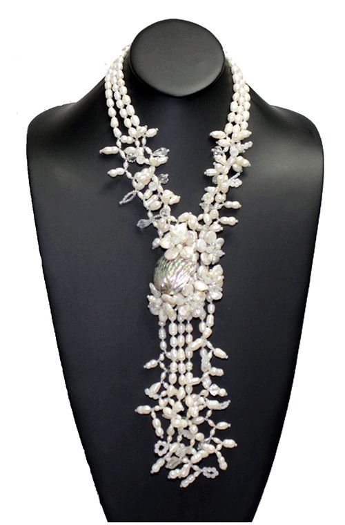 Multi-Cultured Pearl Cluster Necklace Multi-Cultured Pearl Cluster Necklace