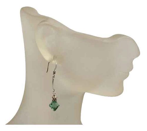 Emerald Rock Sterling Silver Drop Earrings Emerald Rock Sterling Silver Drop Earrings