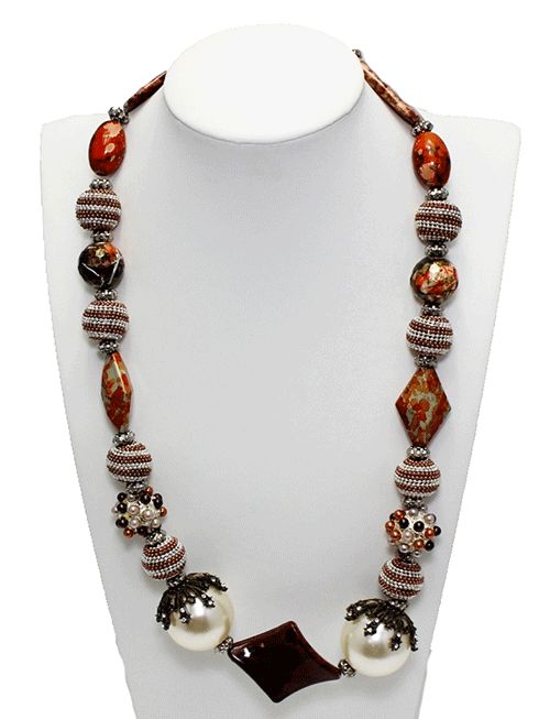 Mixed Media Beaded Necklace Mixed Media Beaded Necklace