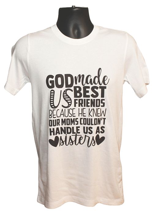 Inspirational God Made Us Best Friends Graphic Tee