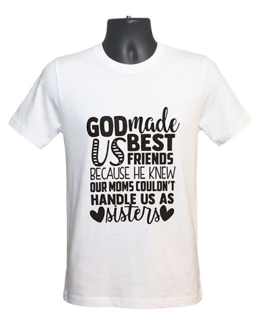 Inspirational God Made Us Best Friends Graphic Tee