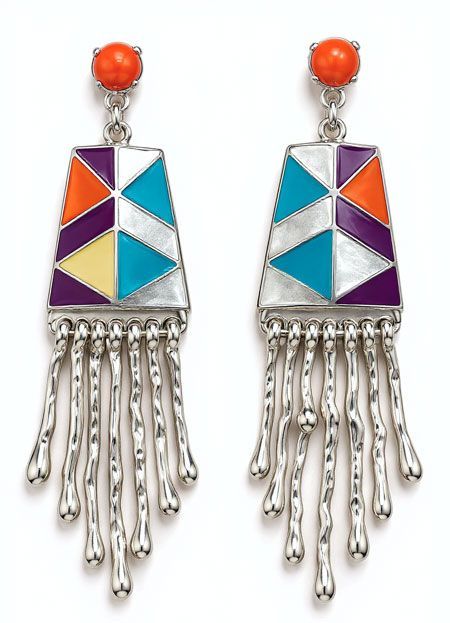 Southwest Medallion .925 Sterling Silver Post Earrings Southwest Medallion .925 Sterling Silver Post Earrings