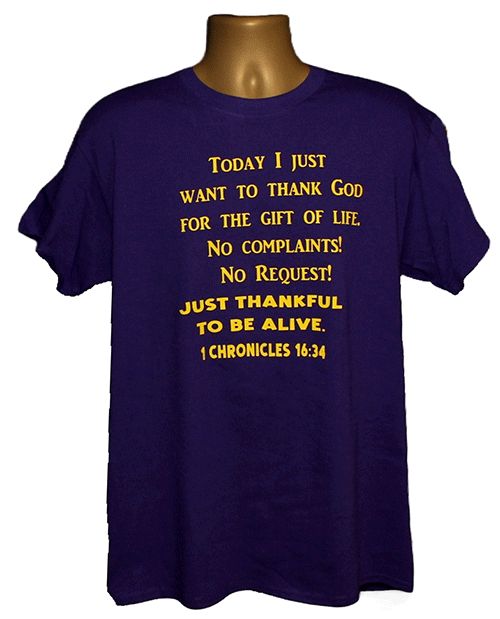 Inspirational Today I Just Want to Thank God Graphic Tee