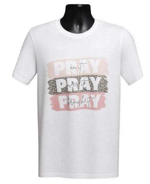 Inspirational Pray Pray Pray Graphic Tee Inspirational Pray Pray Pray Graphic Tee