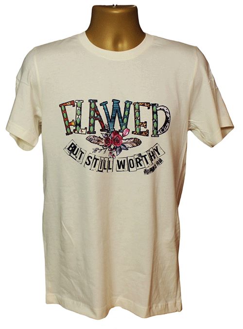 Flawed But Still Worthy Roman 5:38 Graphic Tee Flawed But Still Worthy Roman 5:38 Graphic Tee