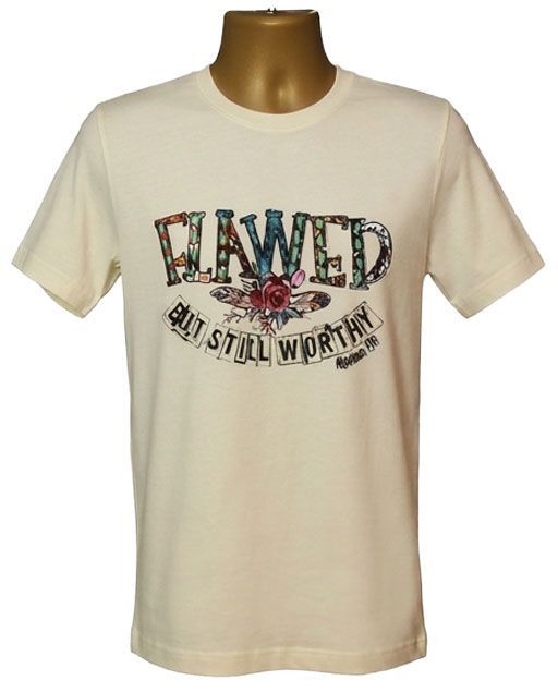 Flawed But Still Worthy Roman 5:38 Graphic Tee Flawed But Still Worthy Roman 5:38 Graphic Tee
