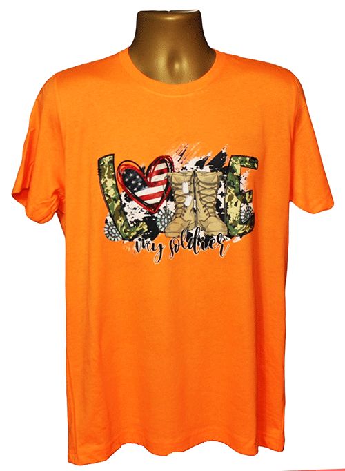 Inspirational Love My Solider Graphic Tee Inspirational Love My Solider Graphic Tee