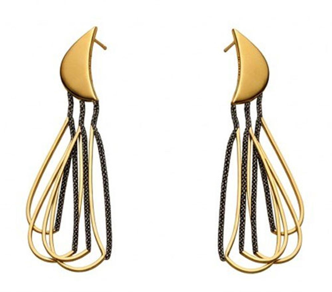 Wire & Rope Chain Feather Earrings – Large Wire & Rope Chain Feather Earrings – Large