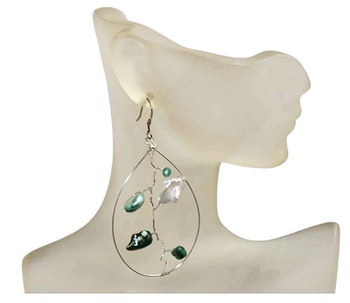Verdant Beaded Sterling Silver Statement Earrings Verdant Beaded Sterling Silver Statement Earrings