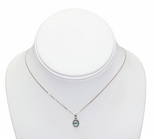 Aquamarine Diamond Necklace Aquamarine Diamond Necklace