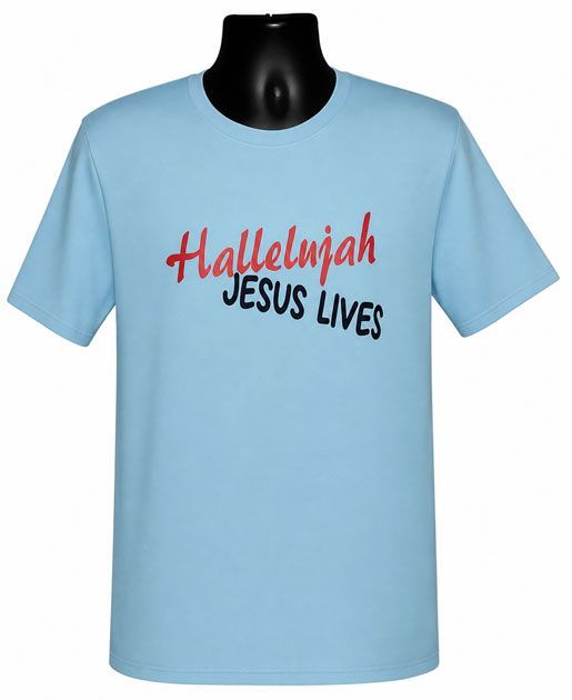 Inspirational Hallelujah Jesus Lives Graphic Tee Inspirational Hallelujah Jesus Lives Graphic Tee