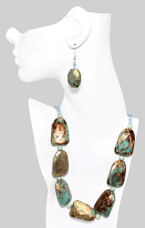 Turquoise Patina Jewelry Set Turquoise Patina Jewelry Set