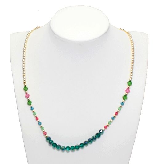 Colorful Glass Beads Beaded Necklace Colorful Glass Beads Beaded Necklace