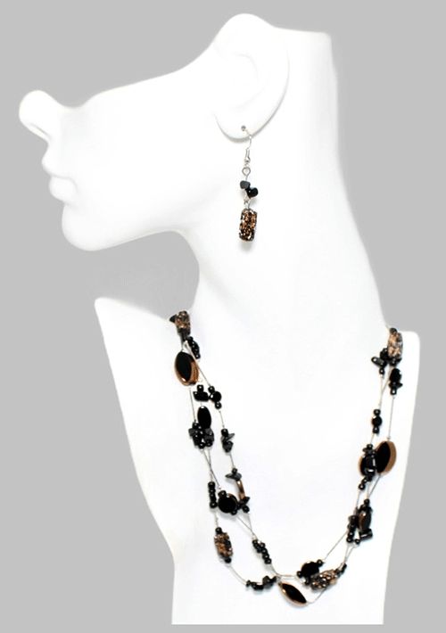Mixed Bead Statement Jewelry Set Mixed Bead Statement Jewelry Set