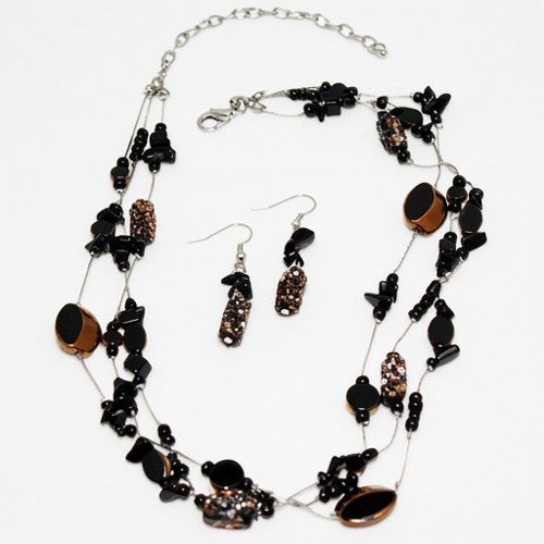 Mixed Bead Statement Jewelry Set Mixed Bead Statement Jewelry Set