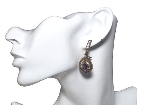 Amethyst & Crystal Drop Earrings Amethyst & Crystal Drop Earrings