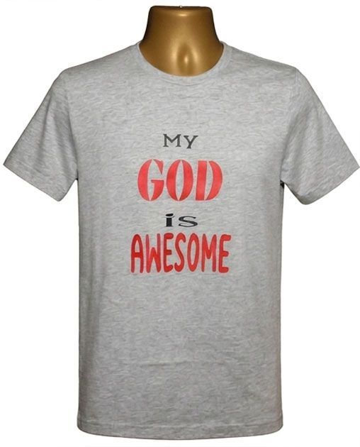 Inspirational My God Is Awesome Graphic Tee Inspirational My God Is Awesome Graphic Tee