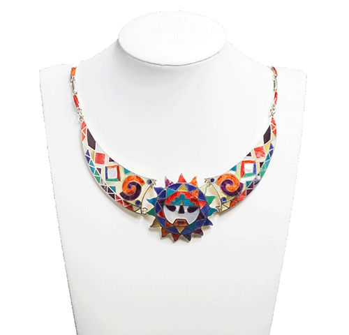 Southwestern Sunburst Statement Necklace