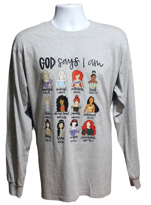 Inspirational God Says I Am Graphic Tee