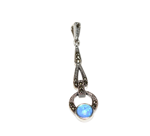 Classic Moonstone Marcasite Pendant