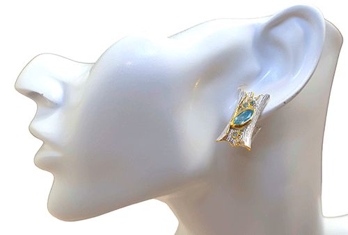Blue Topaz & Sterling Silver Earrings Blue Topaz & Sterling Silver Earrings