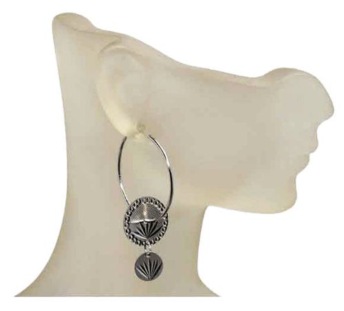 Carousel Wheel Sterling Silver Drop Earrings Carousel Wheel Sterling Silver Drop Earrings