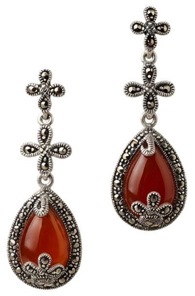 Crimson Agate Dimension Sterling Silver Earrings Crimson Agate Dimension Sterling Silver Earrings