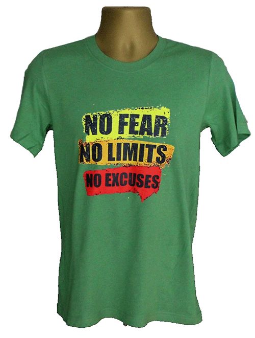 No Fear No Limits No Excuses Graphic Tee – Style TS351 No Fear No Limits No Excuses Graphic Tee – Style TS351