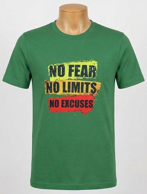 No Fear No Limits No Excuses Graphic Tee No Fear No Limits No Excuses Graphic Tee