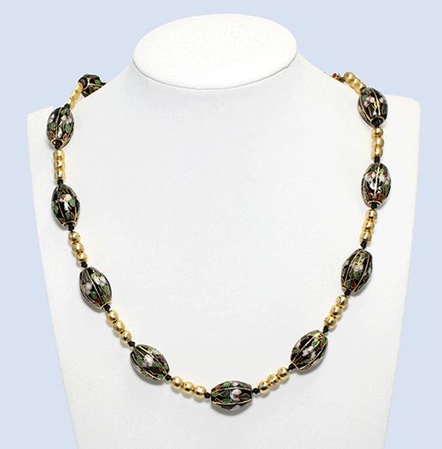 Vintage Cloisonné Beaded Necklace Vintage Cloisonné Beaded Necklace