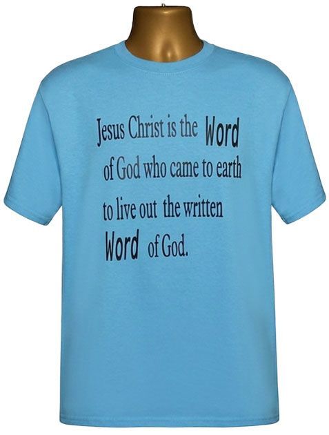 Inspirational Jesus Christ Is the Word Graphic Tee Inspirational Jesus Christ Is the Word Graphic Tee
