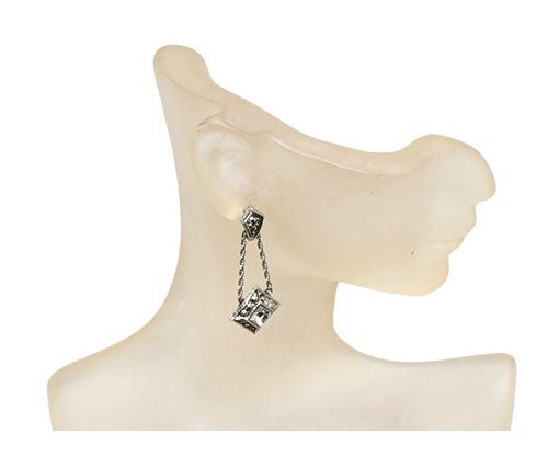 Vintage Crystal Geometric Drop Earrings Vintage Crystal Geometric Drop Earrings