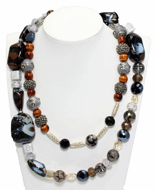 Artisan Mixed Media Chunky Necklace