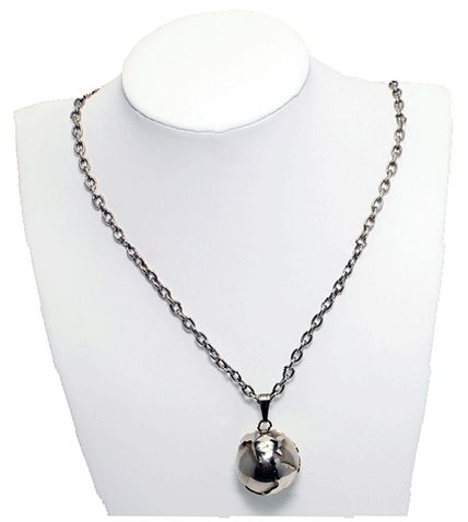 Antique Silver Globe Statement Necklace