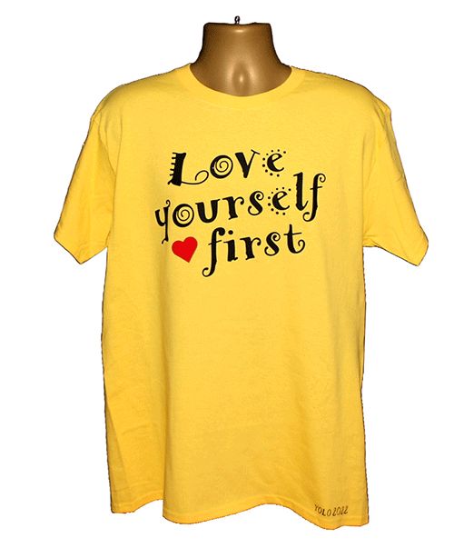 Inspirational Love Yourself First Graphic Tee