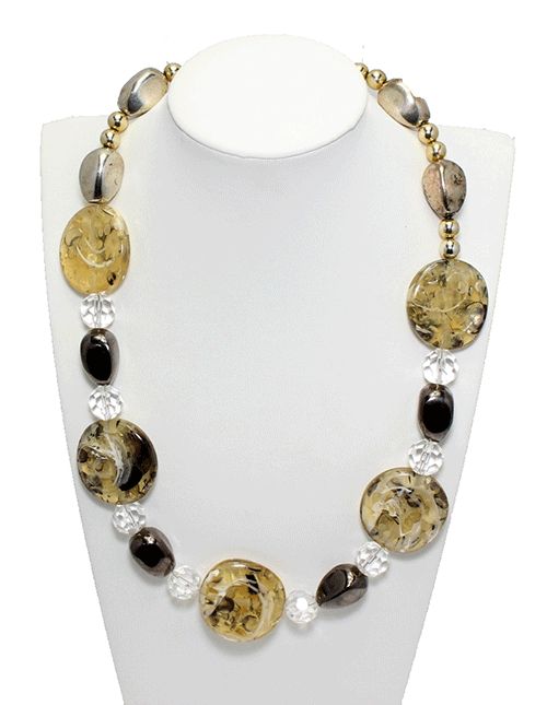 Mixed Media Beaded Necklace