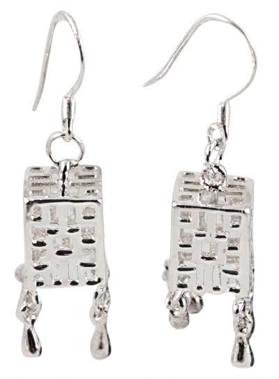 Stepping Cube Sterling Silver Earrings Stepping Cube Sterling Silver Earrings