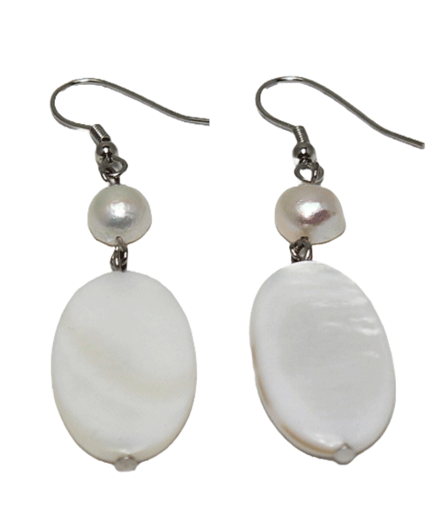 Elegant Pearl & Lucite Drop Earrings