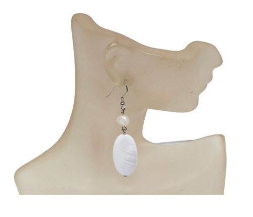 Elegant Pearl & Lucite Drop Earrings