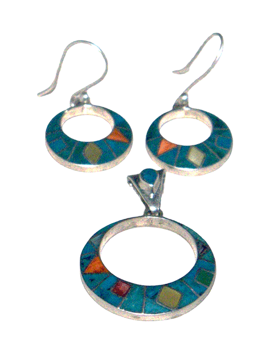 Double Heart Sterling Silver Jewelry Set