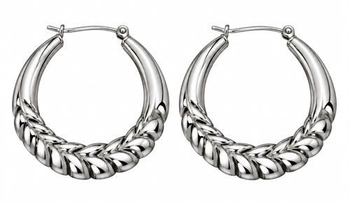 Sculpted Leaf .925 Sterling Silver Saddleback Earrings Sculpted Leaf .925 Sterling Silver Saddleback Earrings